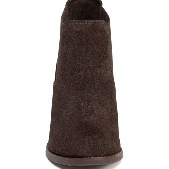 🌺TRASK Tatum Brown Suede Wedge Bootie - Picture 4 of 5